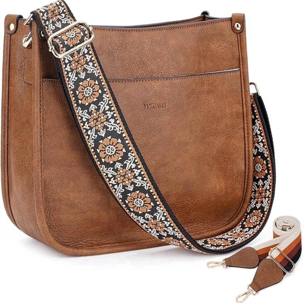 HKCLUF Crossbody Bags for Women Trendy Vegan Leather